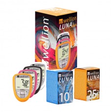 Глюкометр Wellion Luna Duo + тест-смужки №25 глюкоза + тест-смужки №10 холестерин