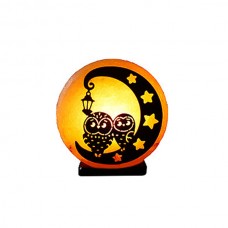 Соляной светильник Совы на Луне 3-4кг Saltlamp