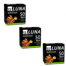 Тест-полоски Wellion Luna №50 глюкоза - 3 уп. Оптовый комплект!