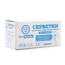 Серветки спиртові 6х3 см. №100 Dr.White