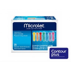Ланцети з силіконовим покриттям Microlet Contour Plus №25