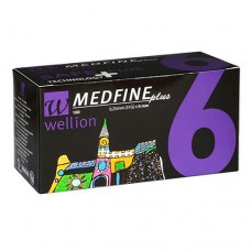 Універсальні голки Wellion MEDFINE plus для інсулінових шприц-ручок 6мм (31G x 0,25 мм) 20 шт